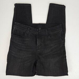 Womens 26 Black Skinny Slim Ankle Emo Grunge Rocker Casual Denim J Brand Jeans